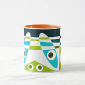 Abstrakt Surfing Olive Blue Aquamariner Planer Tasse (Zentrum)