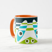 Abstrakt Surfing Olive Blue Aquamariner Planer Tasse (Vorderseite Links)