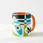 Abstrakt Surfing Olive Blue Aquamariner Planer Tasse (VorderseiteRechts)