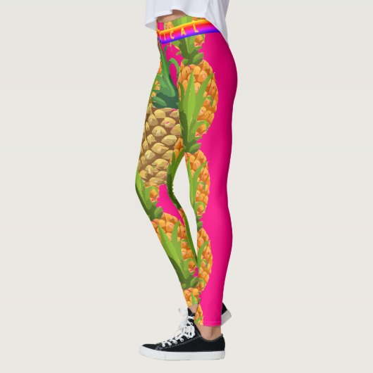 Abstrakt süß-rosa Liebe Leggings (Links)