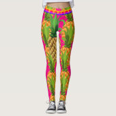 Abstrakt süß-rosa Liebe Leggings (Vorderseite)