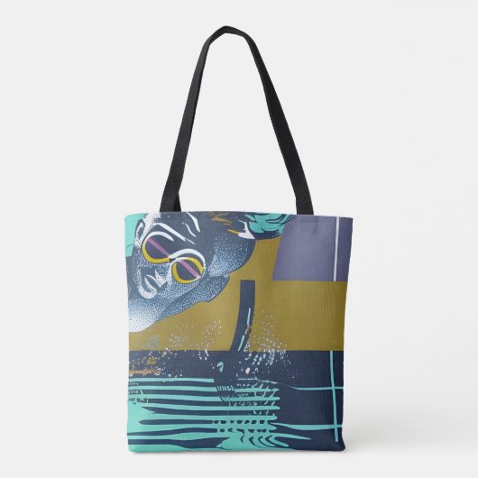 Abstrakt Swimmer Tasche (Rückseite)