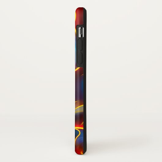 Abstrakt Swirl Blue Red Flames Case-Mate iPhone Hülle (Hinten/Links)