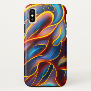 Abstrakt Swirl Blue Red Flames Case-Mate iPhone Hülle