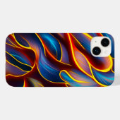 Abstrakt Swirl Blue Red Flames Case-Mate iPhone Hülle (Rückseite (Horizontal))