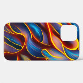 Abstrakt Swirl Blue Red Flames Case-Mate iPhone Hülle (Rückseite (Horizontal))