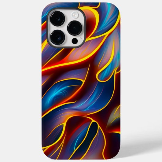 Abstrakt Swirl Blue Red Flames Case-Mate iPhone Hülle (Rückseite)