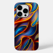Abstrakt Swirl Blue Red Flames Case-Mate iPhone Hülle (Rückseite)