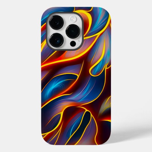 Abstrakt Swirl Blue Red Flames Case-Mate iPhone Hülle (Rückseite)