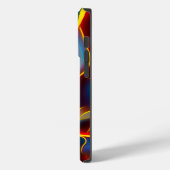 Abstrakt Swirl Blue Red Flames Case-Mate iPhone Hülle (Rückseite / Links)
