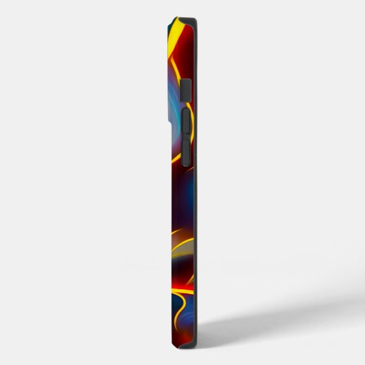 Abstrakt Swirl Blue Red Flames Case-Mate iPhone Hülle (Rückseite / Links)