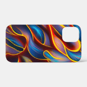 Abstrakt Swirl Blue Red Flames Case-Mate iPhone Hülle (Rückseite (Horizontal))