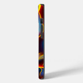 Abstrakt Swirl Blue Red Flames Case-Mate iPhone Hülle (Rückseite / Links)