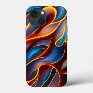 Abstrakt Swirl Blue Red Flames Case-Mate iPhone Hülle