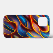 Abstrakt Swirl Blue Red Flames Case-Mate iPhone Hülle (Rückseite (Horizontal))