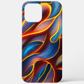 Abstrakt Swirl Blue Red Flames Case-Mate iPhone Hülle (Rückseite)