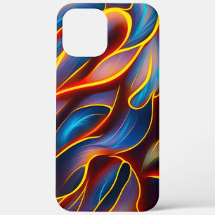 Abstrakt Swirl Blue Red Flames Case-Mate iPhone Hülle