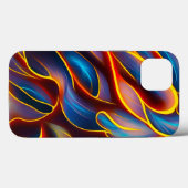 Abstrakt Swirl Blue Red Flames Case-Mate iPhone Hülle (Rückseite (Horizontal))