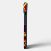 Abstrakt Swirl Blue Red Flames Case-Mate iPhone Hülle (Rückseite / Links)