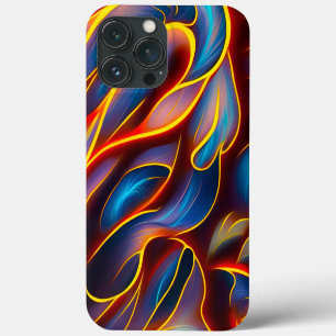 Abstrakt Swirl Blue Red Flames Case-Mate iPhone Hülle