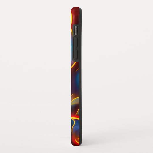 Abstrakt Swirl Blue Red Flames Case-Mate iPhone Hülle (Hinten/Links)