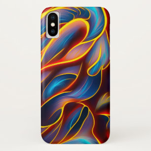 Abstrakt Swirl Blue Red Flames Case-Mate iPhone Hülle