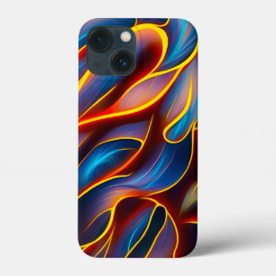 Abstrakt Swirl Blue Red Flames Case-Mate iPhone Hülle