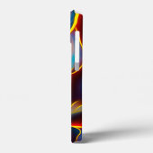 Abstrakt Swirl Blue Red Flames Case-Mate iPhone Hülle (Rückseite / Links)