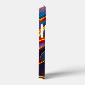 Abstrakt Swirl Blue Red Flames Case-Mate iPhone Hülle (Rückseite / Rechts)