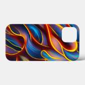 Abstrakt Swirl Blue Red Flames Case-Mate iPhone Hülle (Rückseite (Horizontal))