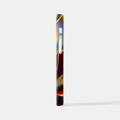 Abstrakt Swirl Blue Red Flames iPhone Hülle (Linke Seite)