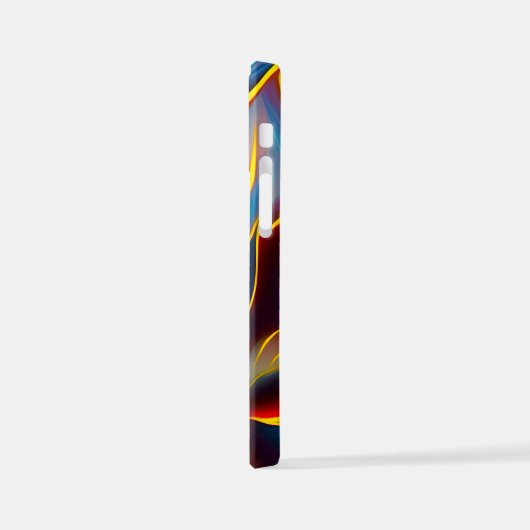 Abstrakt Swirl Blue Red Flames iPhone Hülle (Linke Seite)