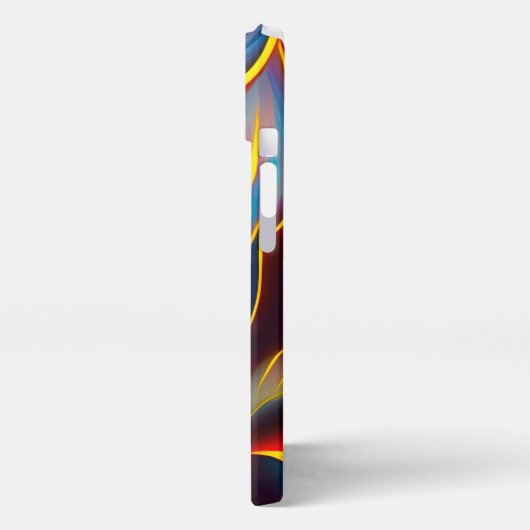 Abstrakt Swirl Blue Red Flames iPhone Hülle (Linke Seite)