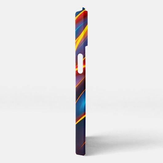 Abstrakt Swirl Blue Red Flames iPhone Hülle (Rechte Seite)