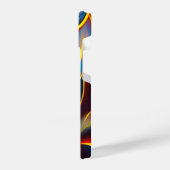 Abstrakt Swirl Blue Red Flames iPhone Hülle (Linke Seite)