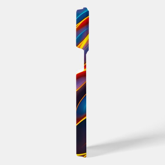 Abstrakt Swirl Blue Red Flames iPhone Hülle (Rechte Seite)