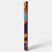 Abstrakt Swirl Blue Red Flames Samsung Galaxy Hülle (Linke Seite)