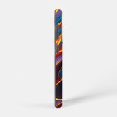 Abstrakt Swirl Blue Red Flames Samsung Galaxy Hülle (Rechte Seite)