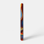 Abstrakt Swirl Blue Red Flames Samsung Galaxy Hülle (Linke Seite)