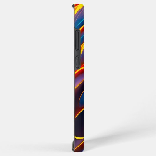 Abstrakt Swirl Blue Red Flames Samsung Galaxy Hülle (Rechte Seite)