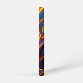 Abstrakt Swirl Blue Red Flames Samsung Galaxy Hülle (Rechte Seite)