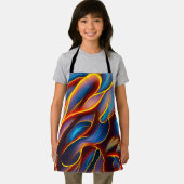 Abstrakt Swirl Blue Red Flames Schürze (Insitu)