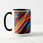 Abstrakt Swirl Blue Red Flames Tasse (Links)