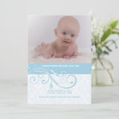 Abstrakt Swirl Foto Geburtserklärung Ankündigung (Stehend Vorderseite)