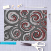 Abstrakt Swirl-Gray Maroon Seidenpapier (Handwerk)