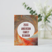 Abstrakt Swirl Groovy Family Wiedersehen Einladung (Stehend Vorderseite)