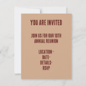 Abstrakt Swirl Groovy Family Wiedersehen Einladung (Rückseite)