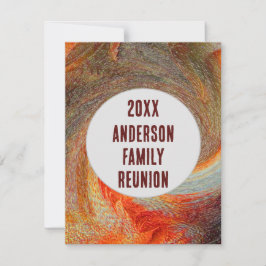 Abstrakt Swirl Groovy Family Wiedersehen Einladung