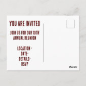 Abstrakt Swirl Groovy Family Wiedersehen Einladung Postkarte (Rückseite)