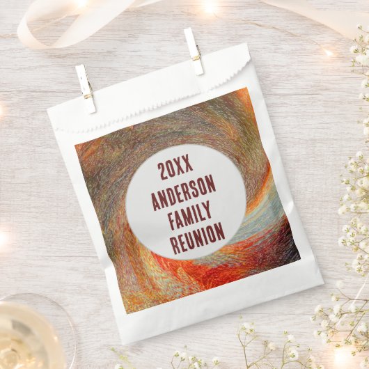 Abstrakt Swirl Groovy Jährliche Wiedersehen Geschenktütchen (Ausgeschnitten)